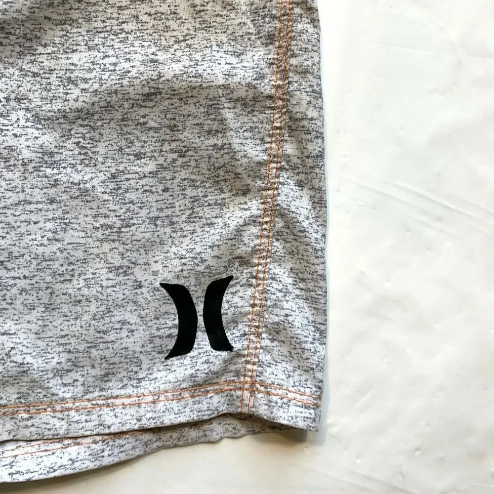 Hurley Board Shorts Swim Trunks Mens 30x9 Striped‎ Heather Surfing Beach Summer